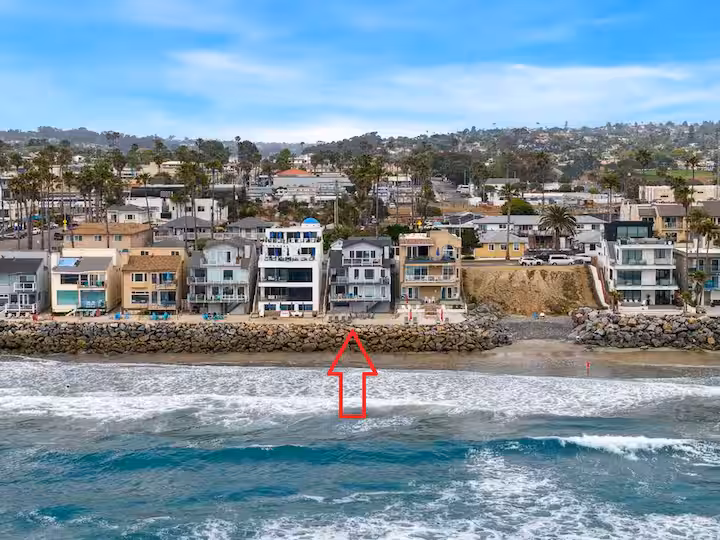 Property exterior from the beach